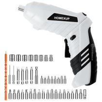Kit Parafusadeira Mini Portátil Recarregável Com Maleta 47 Pçs Voltagem 4.8V LWJ212