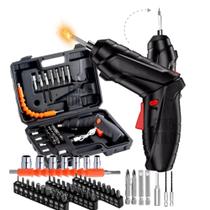 Kit Parafusadeira Sem Fio 47 Chaves com Maleta Organizadora Furadeira Recarregável Bivolt Kit Parafusadeira Sem Fio 47 Chaves com Maleta Organizadora Furadeira Recarregável Bivolt