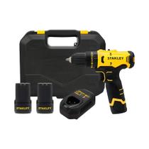 Kit Parafusadeira Stanley SCD10D2K-BR 12V c/ 2 Baterias, LED e Maleta Plástica
