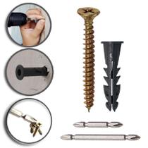 Kit Parafuso 4,0x50 + Bucha 8 + Ponteiras 100un-50 de cada