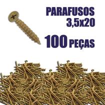 Kit Parafuso Chipboard Para Madeira 35X20Mm 100 Peças
