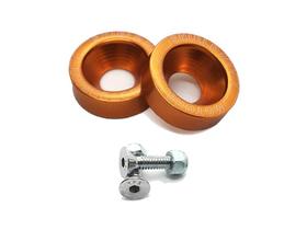 Kit Parafuso E Arruela De Placa Decorativo - Laranja