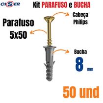 Kit Parafuso e Bucha 10mm - 8mm - 6mm