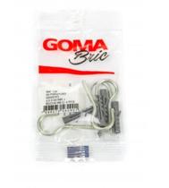 Kit Parafuso Gancho Goma 4,2 x 53mm + Bucha M6 com 4 Peças