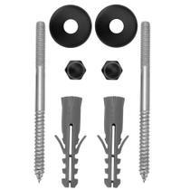 Kit Parafuso Inox Black/Preto 12mm Fixação Vaso Sanitário Kit Parafuso Inox Black/Preto 12mm Fixação Vaso Sanitário