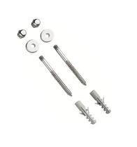 Kit Parafuso Inox Cromado 10Mm Fixação Vaso Sanitário E Bidê