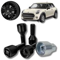Kit Parafuso Preto Antifurto Roda Mini Cooper One 2007 adiante Kit Parafuso Preto Antifurto Roda Mini Cooper One 2007 adiante
