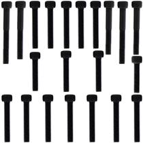 Kit parafusos aço liga tampa motor lateral esquerda+direita NXR150 Bros 2003 a 2005 OHC