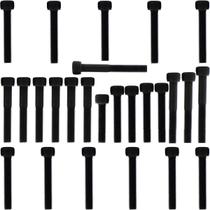 Kit parafusos aço liga tampa motor lateral esquerda+direita XLR125 2001 a 2003 Honda