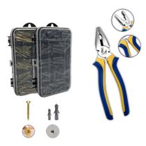 Kit Parafusos Bucha Ferramenta Alicate Universal reparos casa Kit Parafusos Bucha Ferramenta Alicate Universal reparos casa
