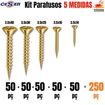 Kit Parafusos Chipboard 5 medidas Kit Parafusos Chipboard 5 medidas
