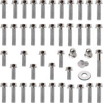 Kit parafusos cromados motor completo CG160 Fan Titan Start NXR160 Bros 2016 em diante Honda (externos)