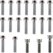 Kit parafusos cromados tampa motor lateral esquerda+direita YBR125 Factor XTZ125 2000 a 2016 Kit parafusos cromados tampa motor lateral esquerda+direita YBR125 Factor XTZ125 2000 a 2016