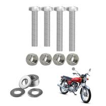 Kit parafusos inox suporte motor DT CG125 1977 a 1988 ML125 Turuna125 CG Bolinha Honda Fixação Peito motor Chassi