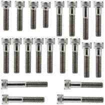 Kit parafusos inox tampa motor lateral esquerda+direita NXR150 Bros 2003 a 2005 OHC