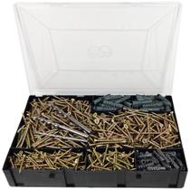 Kit Parafusos Madeira Maleta Bronze (800 Parafusos + 200 Buchas + 3 Brocas Concreto) - Stein