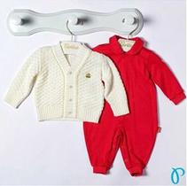 Kit Paraiso Bebe Menina Macacao Longo + Cardigan Ref 7545 Kit Paraiso Bebe Menina Macacao Longo + Cardigan Ref 7545