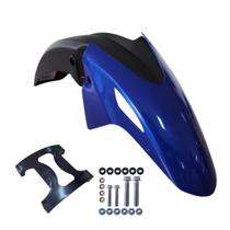 Kit Paralama Dianteiro A+B Motos Titan Fan Start Anos 2014 À 2024 Resistente Flexível Cor Injetada Cor:Azul Twister