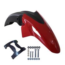 Kit Paralama Dianteiro A+B Motos Titan Fan Start Anos 2014 À 2024 Resistente Flexível Cor Injetada Cor:Vermelho Guarau
