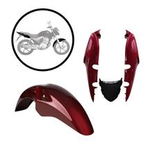 Kit Paralama Titan 150 Mix Fan 150 Rabeta Vermelho 2011 2012