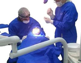Kit Paramentação Cirurgia Odontologica Azul Tecido Brim leve Sem Personalização de logomarca