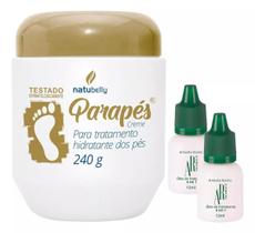 Kit Parapés Creme Hidratante para Tratamento dos Pés (Dourado) + Óleo Tratamento 6x1 Unhas