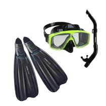 Kit Paraty Speed, Máscara Snorkel Nadadeira Para Mergulho