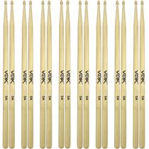 Kit Pares de Baquetas Ponta de Madeira Maple Voik 5A