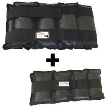 Kit Pares De Caneleiras Tornozeleiras 8kg 1kg Pretas