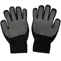 Kit Pares Luva De Frio Preta Anti Derrapante Malha Tricotada Pigmentada Quente Inverno