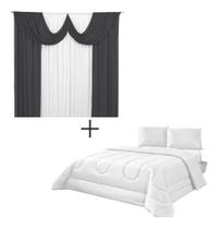 Kit Paris 2 Metros+Edredom Casal+2 Fronhas