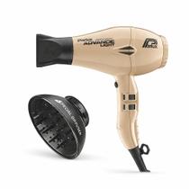 Kit parlux - secador advance light ion ceramic dourado 2200w 220v + difusor magic sense