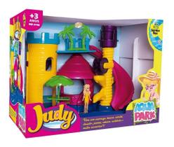Kit Parque Aquático Boneca Judy Completo Com Tobogã/Piscina
