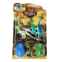 Kit Parque Dos Dinossauros 4 Dino 2 Ovos Gigantes Coloridos