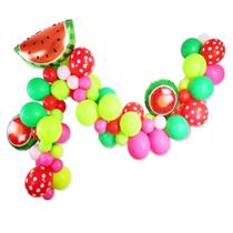 Kit Party Balloon Arch com tema de melancia, 134 unidades com bola de látex