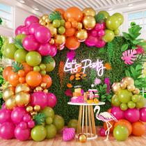 Kit Party Balloon Arch Garland com tema tropical havaiano