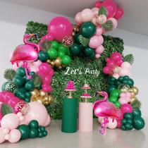 Kit Party Balloon Arch Garland Tropical Flamingo 156 unidades