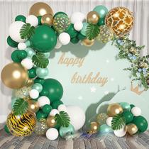 Kit Party Balloon Arch Garland, verde, ouro, 93 unidades