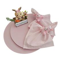 Kit Páscoa 12 Capa Sousplat Base Guardanapo Anel PG+1 Cesta