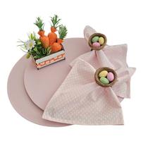 Kit Páscoa 12 Capa Sousplat Guardanapo Anel PG + 1 Cestinha