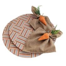 Kit Páscoa 12 Lugares Capa Sousplat Base Guardanapo Anel PG