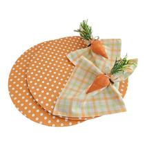 Kit Páscoa 12 Lugares Capa Sousplat Guardanapo Anel PG