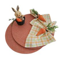 Kit Páscoa 4 Capa Sousplat Base Guardanapo Anel PG+1 Cesta