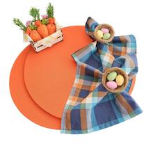 Kit Páscoa 8 Capa Sousplat Base Guardanapo Anel PG+1 Cesta