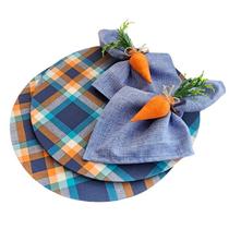 Kit Páscoa 8 Lugares Capa Sousplat Guardanapo Anel PG