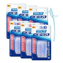Kit Passa Fio Dental 180 Unidades para Próteses e Aparelhos Dentalclean