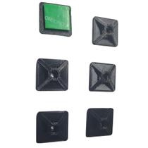 Kit Passa fio organizador de cabos quadrado adesivo 100 un