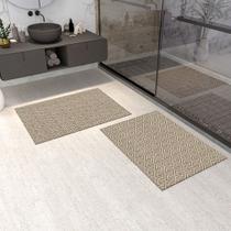 Kit Passadeira Cozinha 1,30m X 45cm 2 Peças Antiderrapante Tecido Algodão Emborrachado E.V.A Cru Caramelo Kit Passadeira Cozinha 1,30m X 45cm 2 Peças Antiderrapante Tecido Algodão Emborrachado E.V.A Cru Caramelo