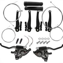 Kit Passador Alavanca Rapid Fire 21V Manete Freio VBrake Cabos para Bicicleta MTB Completo Kit Passador Alavanca Rapid Fire 21V Manete Freio VBrake Cabos para Bicicleta MTB Completo