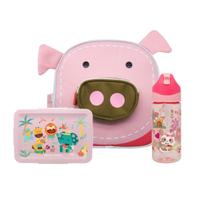 Kit Passeio Rosa (Mochila Térmica, Garrafa e Box de Refeição) - Marcus & Marcus